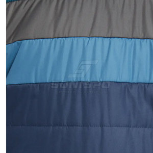Blouson matelassé homme color block, col montant, coupe-vent, hiver, décontracté, fermeture éclair, rembourrage épais en polyester, coupe droite - Product Image 4