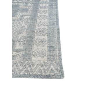 Alfombra de Lana Anudada a Mano Azul Savana, Diseño Geométrico Rectangular para Decoración de Sala de Estar, Alfombra Rectangular de 9x12 para Pasillo - Product Image 4