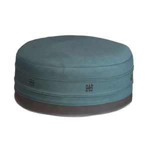 Chapeau de prière musulman vert sarcelle pour hommes, couvre-chef islamique, structure rigide, topi, couleur unique, casquette de prière - Product Image 3