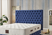 Meubles de chambre à coucher européens modernes, design luxueux, capitonnage italien, lit simple, double, king size, bleu, noir, gris, toutes les couleurs