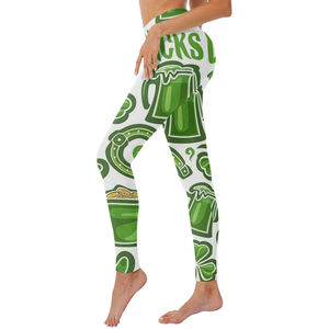 Logo personnalisé Leggings de gym et de yoga pour femmes Fabricant professionnel Matériau de couleur unie respirant - Product Image 2