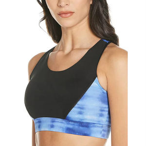 Soutien-gorge de sport de yoga à maintien élevé pour femmes - Design simple respirant avec logo imprimé personnalisé sur le devant - Product Image 2