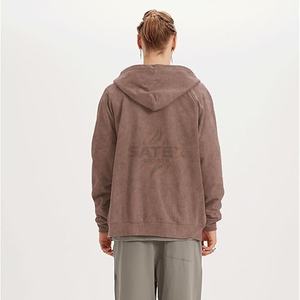 Sudaderas con Capucha y Cremallera con Lavado Ácido Personalizadas al por Mayor 2025, Unisex, de Alta Calidad, Ropa de Calle de Invierno, Ropa de Gimnasio, Sudaderas con Capucha Extra Grandes 100% - Product Image 4