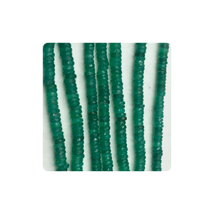 Cuentas Heishi facetadas de ónix verde natural al por mayor con forma de neumático de 8 pulgadas para la fabricación de joyas - Product Image 5