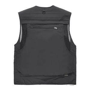 Chaleco de pesca al aire libre para hombres Premium, ropa de trabajo transpirable duradera con opciones de gran tamaño, chaleco lavado con relleno de algodón con bolsillos - Product Image 2