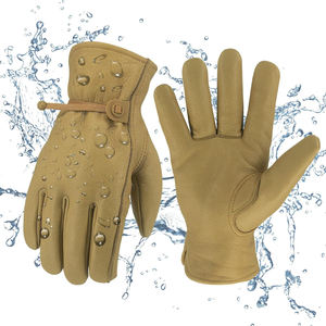 Gants de conduite en cuir de haute qualité, résistants à l'eau, protection des mains, logo personnalisé, avec boucle élastique réglable - Product Image 1