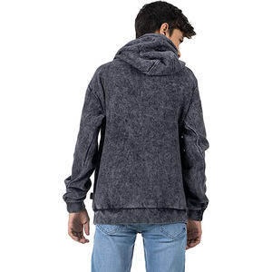 Sudadera con capucha cálida para otoño e invierno con estampado personalizado para hombre, forro polar de algodón 100% elástico, bolsillo de secado rápido, manga raglán de bloque de Color - Product Image 2