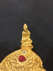 Bâtons d'encens en métal en forme de feuille de bouddha de qualité supérieure (or) - Product Image 2