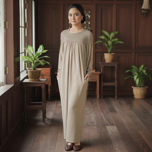 2025 Viral Modest Vintage Embroidered Kebaya <b>Cardigan</b> Eco-Friendly Maxi Dress Printed Cey Crepe Ironless Ready Stock Murah - Product Image 4