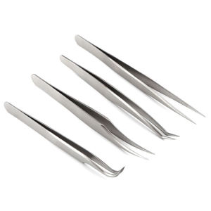 Pinzas de extensión de pestañas de acero inoxidable con etiqueta privada personalizada, pinzas de volumen recubiertas multicolores con punta puntiaguda - Product Image 3