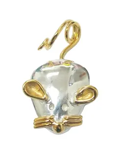 Silver 925 Rat Charm Pendant with gold plating Design Cute Jewelry Factory Wholesale in Thailand