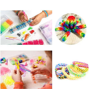 Petit kit de fabrication de bracelets en perles DIY pour enfants, kit de fabrication de bijoux en plastique pour filles pour créer des colliers - Product Image 3