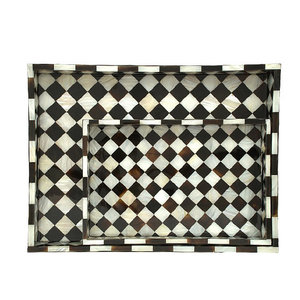 Premium Quality Custom Size Bone Fancy Inlay Modern Customized Shape Serving <b>Tray</b> Home <b>Kitchen</b> Good Color Combination Food - Product Image 6