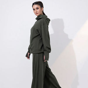 Vêtements de sport décontractés pour femmes, respirants, légers, en élasthanne/polyester, jogging, survêtement, couleur unie, impression numérique personnalisable sur le côté - Product Image 2