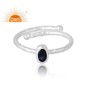 Anillo de piedras preciosas de iolita Natural de Plata de Ley 925 más vendido, joyería personalizada para mujer, regalo para ella - Product Image 3