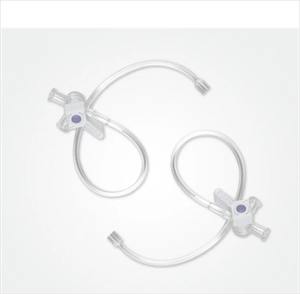 Ligne d'extension avec robinet d'arrêt à trois voies pour le contrôle et la surveillance du débit de fluides et système de connexion multi-lignes - Product Image 3