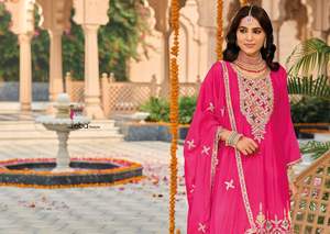 Festival Wear Chinon Avec Broderie Salwar Costume Femme Fabricant De Mode De Surat Au Prix De Gros - Product Image 6