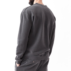 APPAREL ARENA Conjunto Deportivo de Invierno para Hombre, Color Gris Oscuro, 100% Algodón, Sudadera de Cuello Redondo, Pantalones con Cordón, Color Sólido, Secado Rápido - Product Image 5