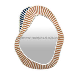 Cadre d'incrustation d'os de miroir mural en nacre décoratif de conception moderne de haute qualité pour la décoration murale multifonctionnelle - Product Image 2