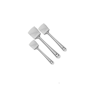 Utensilio de acero para taberna, cucharón, cuchara, espátula, tenedor, girador ranurado, cuchara de esquina y artesanía de la India - Product Image 5