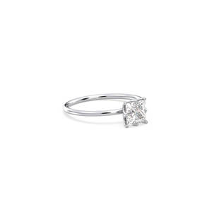 REYES Bijoux de luxe certifiés GRA Bague en argent sterling 925 Moissanite coupe princesse 0.9 carat pour femme Bijoux de tous les jours - Product Image 3