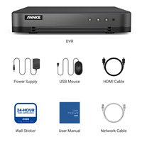 ANNKE 16CH 2MP 1080 HD pour la surveillance à domicile et en entreprise, enregistreur vidéo de sécurité DVR H.265+ CCTV 5 en 1 avec interface RJ45