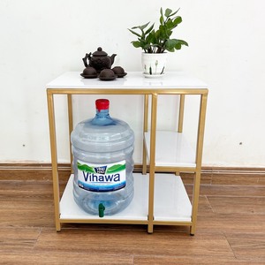 Modern Style Living Room <b>Side</b> <b>Table</b> SST026 with Durable Stone Top and Iron Frame Convertible and <b>Storage</b> Feature for Home Use - Product Image 3