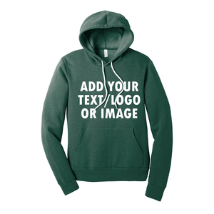 Sudaderas con capucha de algodón 100% de alta calidad para hombre, forro polar cálido de invierno con bordado de impresión personalizado, capucha sólida teñida lisa - Product Image 3