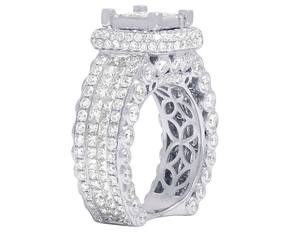 Personalizado Iced Out Hip Hop estilo princesa y redondo Moissanite diamante forma cuadrada S925 joyería de moda de plata para hombres y mujeres - Product Image 2