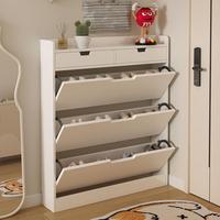 Meuble à chaussures ultra-fin sans installation requise pour l'entrée de la maison, étagère à chaussures murale rabattable avec plusieurs niveaux de rangement