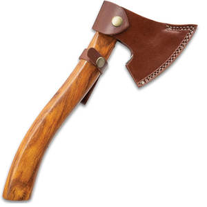 Cabeza de hacha de acero de alto carbono hecha a mano profesional de fábrica de cubiertos OEM ODM personalizada al por mayor con mango de madera para acampar - Product Image 3