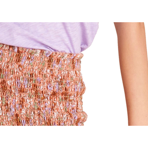 Minigonna Veronica Beard Melodie in Stampa Floreale Corallo Taglia 6, Vita Elastica Morbida, Gonna Dritta in Pelle e Nylon Lavorato a Maglia - Product Image 2