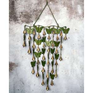 Handmade 28 Butterflies <b>Wind</b> <b>Chime</b> Bells <b>Japanese</b> Design Garden Indoor Outdoor Patio Wall Decor Bohemian Country Home Decor - Product Image 1