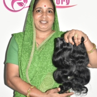 Harga Grosir Rambut Asli India Remy 100% Kutikula Tertata Rapi Model Bodywave Ekstensi 10-32 Inci Jahitan Mesin Ganda