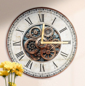 Horloge murale circulaire en métal horloge murale en métal la plus vendue couleur dorée sur mesure pour la décoration de la maison fournie par l'Inde - Product Image 4