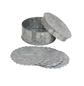 Nouveau concepteur sous-verres en métal outils de cuisine à la main tasse tasse sous-verres tampons à la mode fantaisie rond en métal sous-verres tapis/plateau - Product Image 2