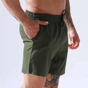 Short de survêtement de sport surdimensionné pour hommes, vêtements de plage en nylon pour l'été, vêtements de sport fantaisie solides, vente en gros - Product Image 6