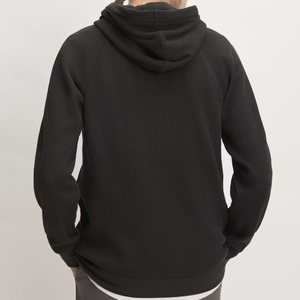 Sudadera con capucha de punto Waffle para hombre, sudaderas con capucha de algodón orgánico para hombre, sudadera personalizada con capucha para hombre - Product Image 4