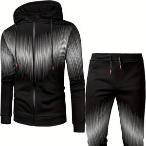 Chándal de talla grande de algodón 100% de invierno para hombre más vendido, diseño único con patrón sólido y ropa de calle con logotipo personalizado - Product Image 1