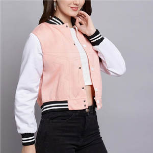 El mejor diseño Casual cómodo chaquetas con letras para mujer tejido transpirable cuello alto nueva oferta de invierno en línea - Product Image 5