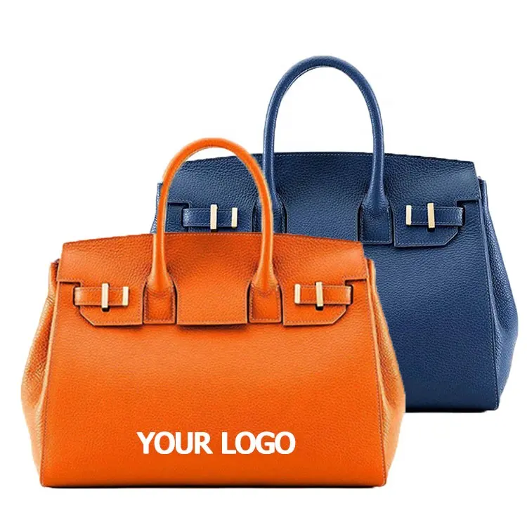 Vendita calda Custom Classic Luxury Vegan Ladies Tote Bags borse a mano Premium Quality Pu Leather Litchi Texture borse per le donne