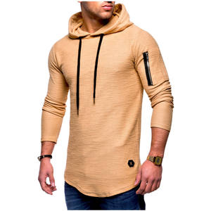 Sudadera de algodón con Logo personalizado para hombre, prenda deportiva masculina de manga larga con estampado Muscular, a la moda, en blanco, con estampado de cantidad, OEM personalizado - Product Image 3