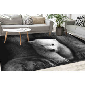 Alfombra de Oso Polar para Bebés: Alfombra Antideslizante con Diseño de Animales, Alfombra de Chenilla - Product Image 1