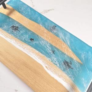 Fournisseur en gros de plateaux en résine et en bois faits à la main, organisateur multifonctionnel pour la salle de bain, la chambre à coucher, le salon et le bureau, à vendre - Product Image 5