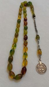 ลูกประคำสีเทอร์ควอยส์ขับเคลื่อนออกแบบมาสำหรับสวดมนต์ทาสบิห์ด้วยลูกปัดเรซินธรรมชาติรูปทรง - Product Image 5