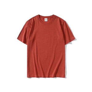 Camiseta informal de alta calidad de algodón de peso pesado Camiseta de manga corta con cuello redondo para hombres - Product Image 4