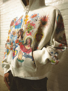 Sudaderas con cremallera de gran tamaño 450 Gsm French Terry Sudaderas con cremallera completa Ropa de calle de alta calidad Sudaderas con capucha con cremallera personalizadas para hombre - Product Image 5