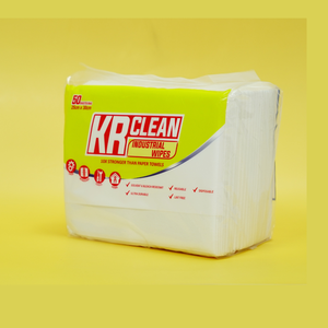 Krclean <b>Industrial</b> 25x30cm <b>Wipes</b> 50 Sheets Per Pack Oil and Grease Cleaning Cloths for Cleanroom Equipment - Product Image 2
