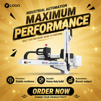 Robot de préhension CNC haute précision à trois axes, mini servo Bullhead, 1800 mm horizontal et 1100 mm vertical, OEM/ODM, IMM/IML