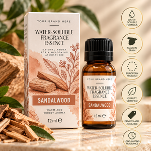 Essenza di Legno di Sandalo OEM Solubile in Acqua 50ml |   Fragranza per umidificatore legnosa e piccante |   Marchio Privato Spagna - Product Image 1